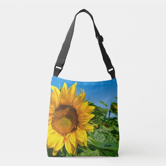 Sac Ajustable Personnaliser le nom Sunflower Blue Sky (Devant)