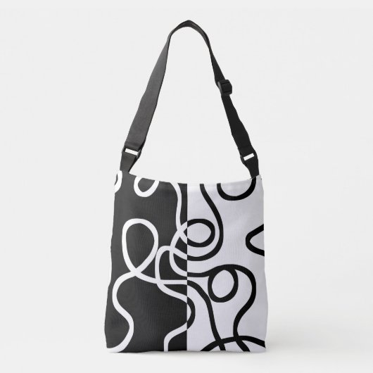 Sac Ajustable Persuasion linéaire I : Abstrait noir et blanc (Devant)