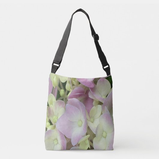 Sac Ajustable Pétales d'hydrangée rose et blanc antique (Devant)