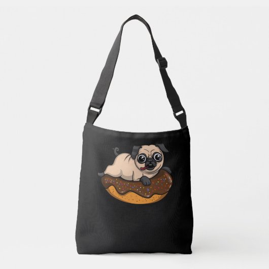 Sac Ajustable Petit chien Carlin Donut Lover animal (Devant)