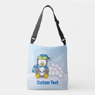 Sac Ajustable Petit pingouin assis avec boules de neige carrosse