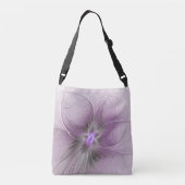 Sac Ajustable Petite Beauté Moderne Mauve Grey Fractal Art Flowe (Dos)