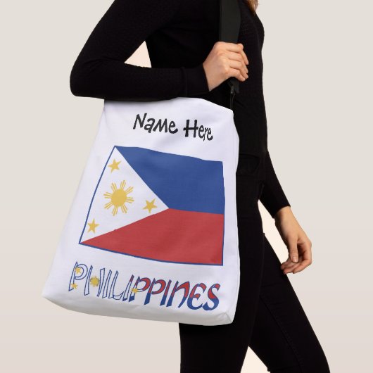 Sac Ajustable Philippines et drapeau philippin et votre nom (De près)