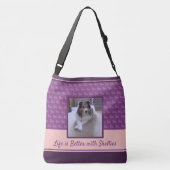Sac Ajustable Photo Shetland Sheepdog sur Purple and Pink (Dos)