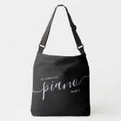 Sac Ajustable Piano Stuff Nom personnalisé Grand Crossbody  (Devant)