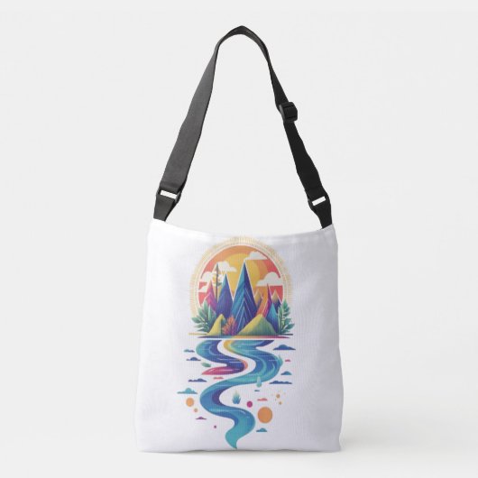 Sac Ajustable Pics Sunlit et rivière Flower (Devant)