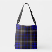 Sac Ajustable Pied de fond noir bleu rouge Tartan (Devant)