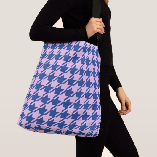 Sac Ajustable Pied de fond rose+Motif bleu (De près)