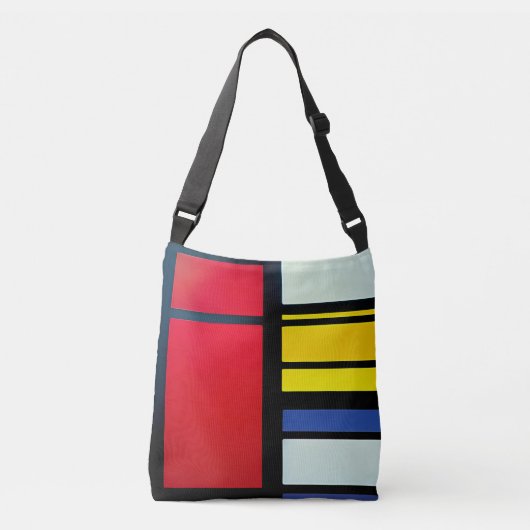 Sac Ajustable Piet Mondrian Inspiré Abstrait Cross-Body Fourre-t (Devant)