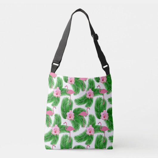 Sac Ajustable Pink Flamingo Tropical Floral Summer Vibes (Devant)