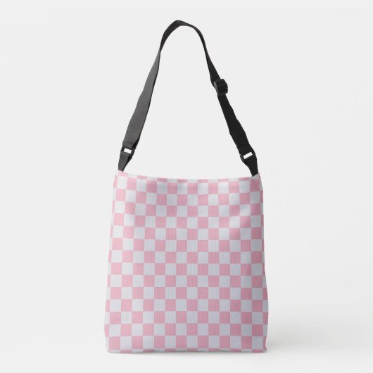 Sac Ajustable Pink + Grey Check À damiers Checkerboard Motif (Dos)