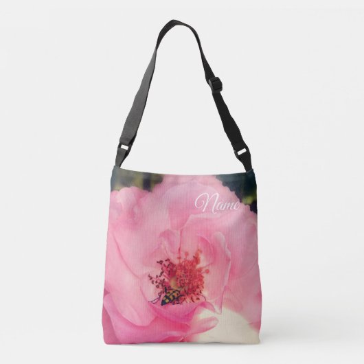 Sac Ajustable Pink Rose Flower Photo Fourre-tout (Dos)