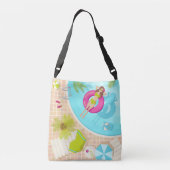 Sac Ajustable Piscine fille en bikini plage d'été (Dos)