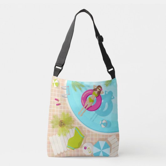 Sac Ajustable Piscine fille en bikini plage d'été (Devant)