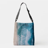 Sac Ajustable Plage de sable des vagues de l'océan bleu (Dos)