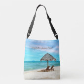 Sac Ajustable Plage de sable tropicale personnalisée (Dos)