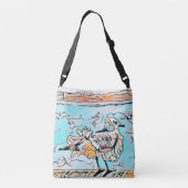 Sac Ajustable Plage Seagull mignon dessin (Dos)
