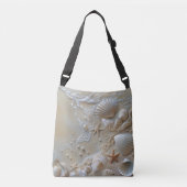 Sac Ajustable Plage Seashells Perles blanches Starfish (Devant)
