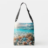 Sac Ajustable Plage tropicale Poisson étoile Coquillages Océan S (Dos)