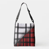 Sac Ajustable Plaid Moderne Abstraite Rouge Noir Plaid Collectio (Dos)