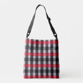 Sac Ajustable Plaid Populaire Abstrait Rouge Noir Plaid Collecti (Dos)