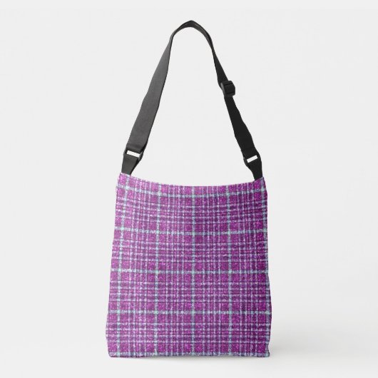 Sac Ajustable Plaid pourpre scintillant de conscience (Devant)