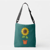 Sac Ajustable Plante de tournesol Kawaii dans un pot (Devant)
