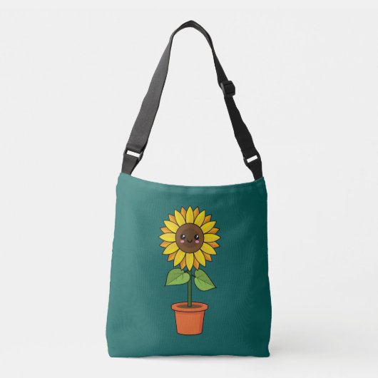 Sac Ajustable Plante de tournesol Kawaii dans un pot (Devant)