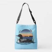 Sac Ajustable Plongeon commun serein Coucher de soleil Bleu Faun (Dos)