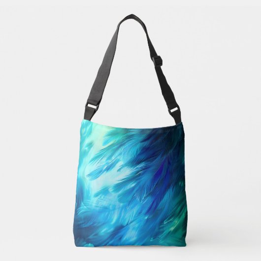 Sac Ajustable Plume Abstraite Bleu Vert (Devant)