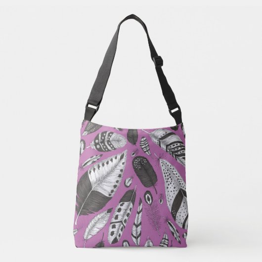 Sac Ajustable Plumes motif (Devant)