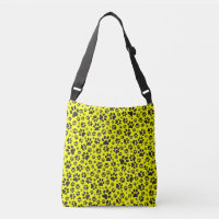 Poches de chien noir et blanc Pointe Polka sur jau