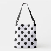 Sac Ajustable Point Polka noir et blanc (Dos)