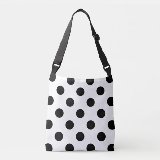Sac Ajustable Point Polka noir et blanc (Devant)