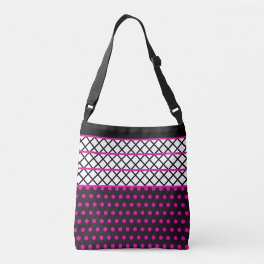 Sac Ajustable Point Polka rose (Dos)