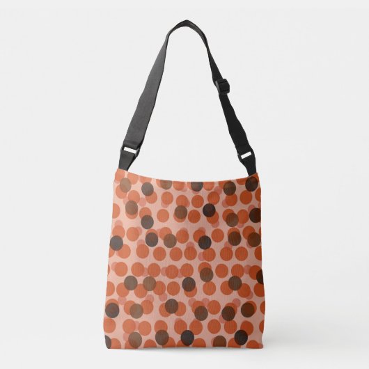 Sac Ajustable Points orange mandarine et marron (Devant)