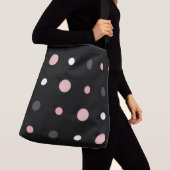 Sac Ajustable Points roses, gris et noirs (De près)