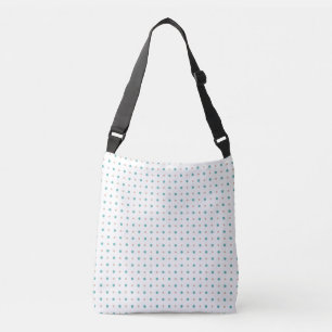 Sac Ajustable Points turquoise, beige et blanc