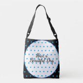 Sac Ajustable Pois Monogrammes Géométriques Bleus Noir (Dos)