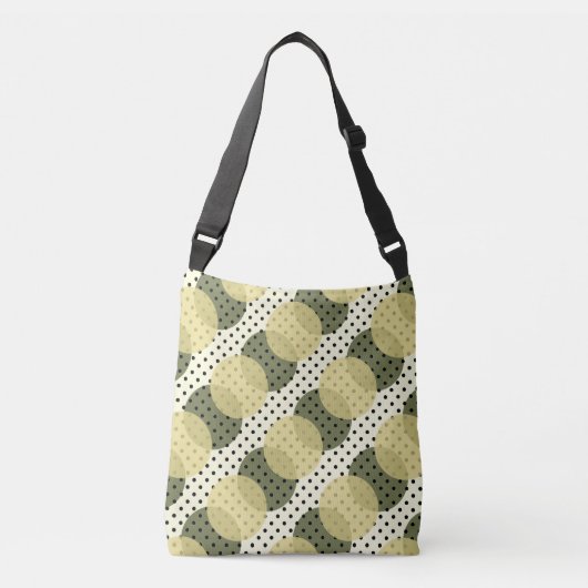 Sac Ajustable Pois noir vert sur crème (Devant)