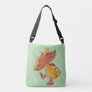 Sac Ajustable Poisson rouge fantaisiste d'art folklorique Fant
