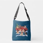 Sac Ajustable Pomeranian équitation Camion Rouge Noël Joyeux Noë (Devant)