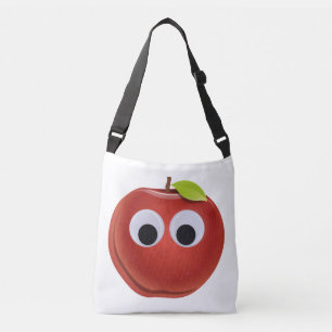 Sac Ajustable Pomme rouge drôle avec yeux de googly