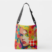 Sac Ajustable Pop Art Femme Face Motif dynamique (Devant)
