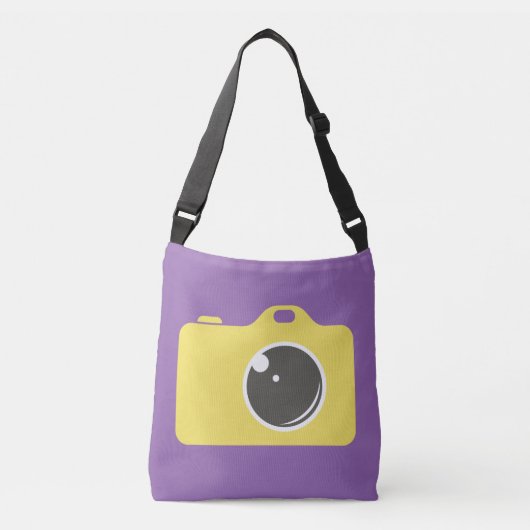 Sac Ajustable Pop Art Yellow Caméra violet (Devant)