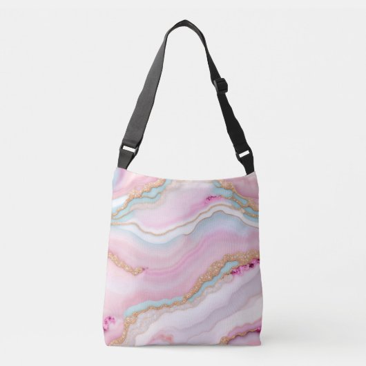 Sac Ajustable Porte rose clair Marbre Collection tendance (Devant)
