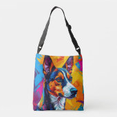 Sac Ajustable Portrait abstrait de chien Basenji (Dos)