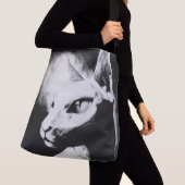 Sac Ajustable Portrait blanc d'animal de contraste de noir de (De près)