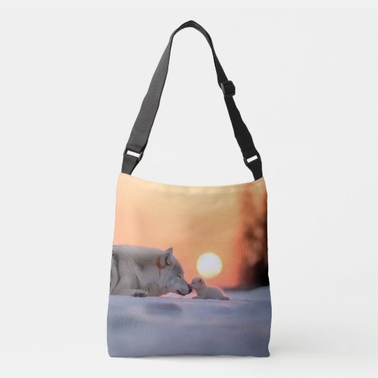 Sac Ajustable Portrait d'animal loup aimant (Devant)