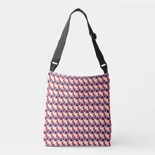 Sac Ajustable Portrait de chat - Art Graphique Gras Orange et Vi (Devant)